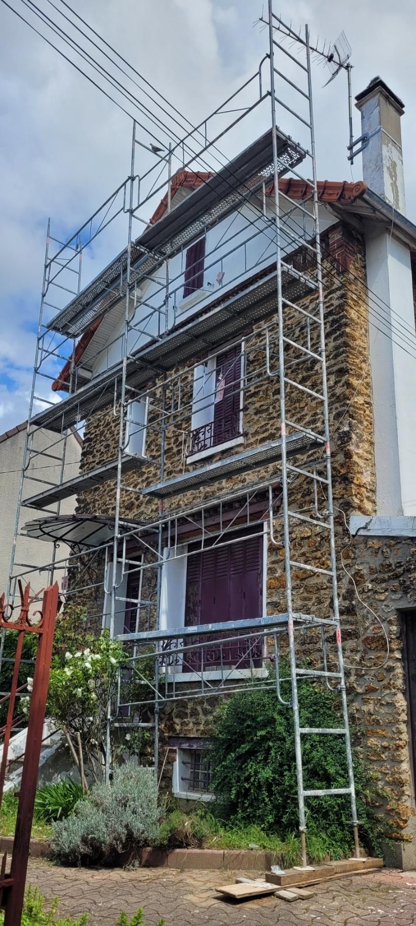 Installation d'un échafaudage