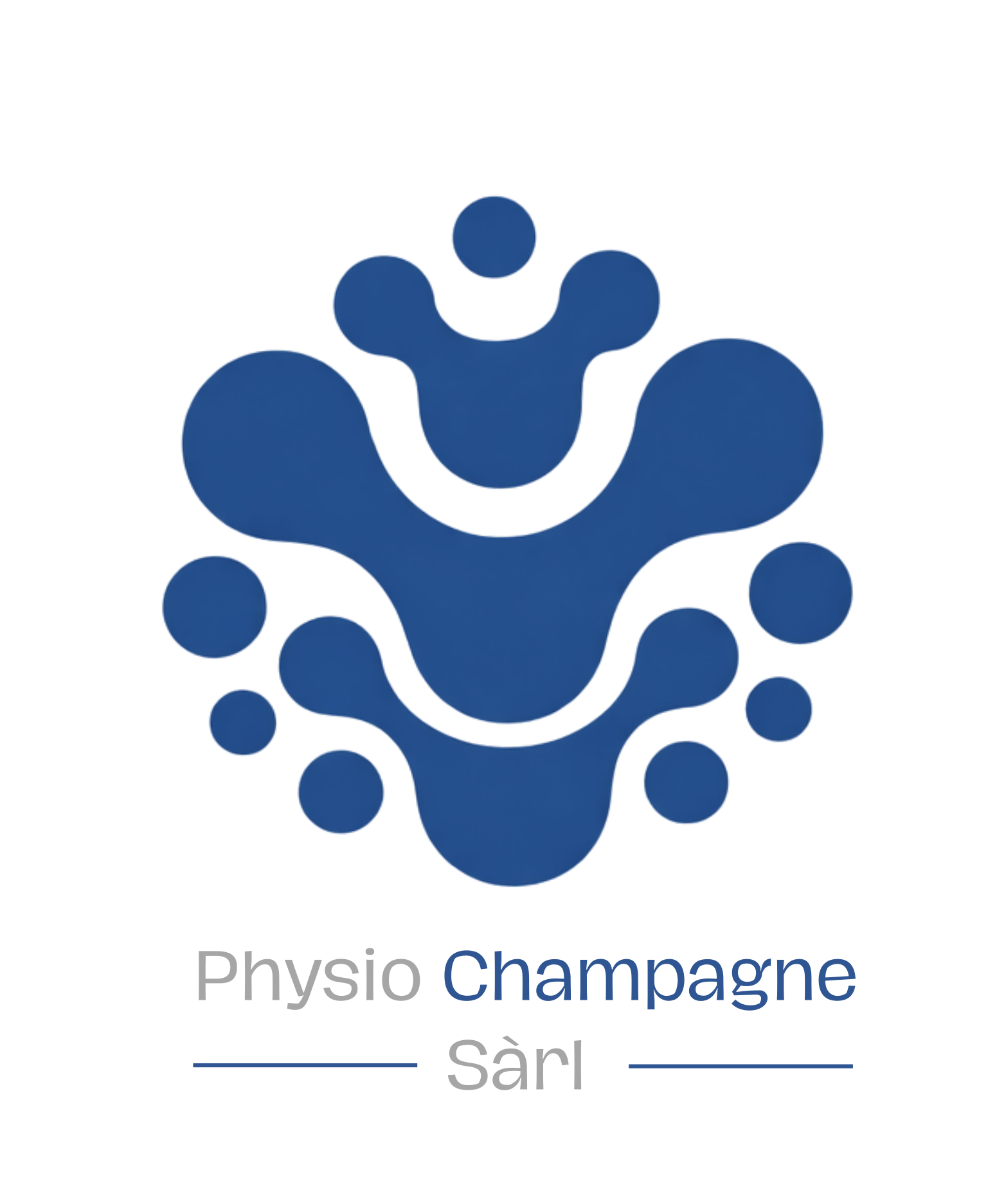 Un logo pour une entreprise appelée physio champagne sarl