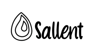 Un logotipo en blanco y negro para una empresa llamada sallent.