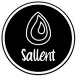 Un logotipo en blanco y negro para una empresa llamada sallent.