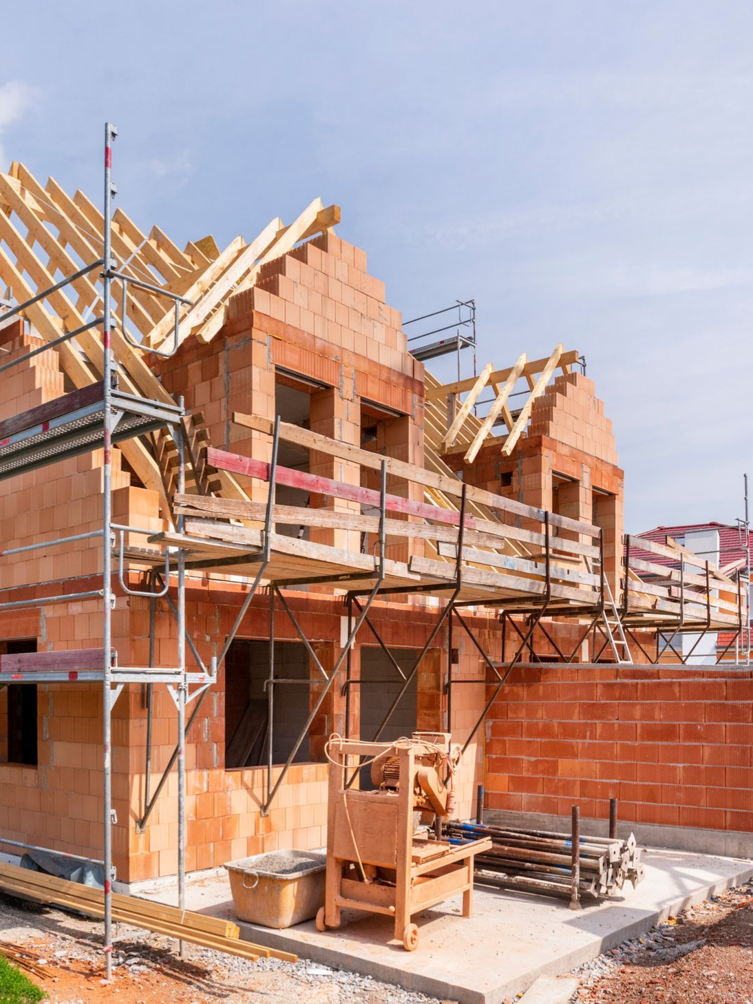 Maison en construction.