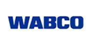 WABCO-logo sinisillä kirjaimilla valkoisella taustalla