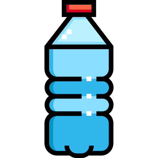 Una botella de agua con tapa roja icono gratuito