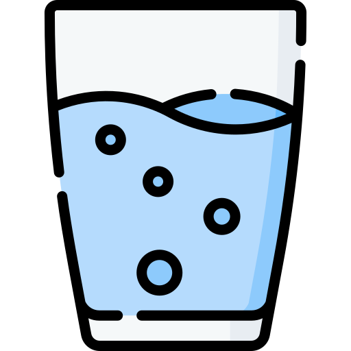 Un vaso de agua con burbujas icono gratuito