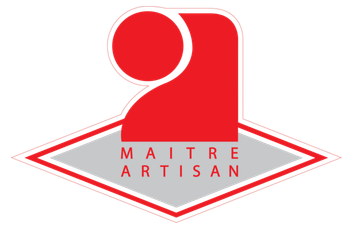 Un logo rouge et gris pour maître artisan