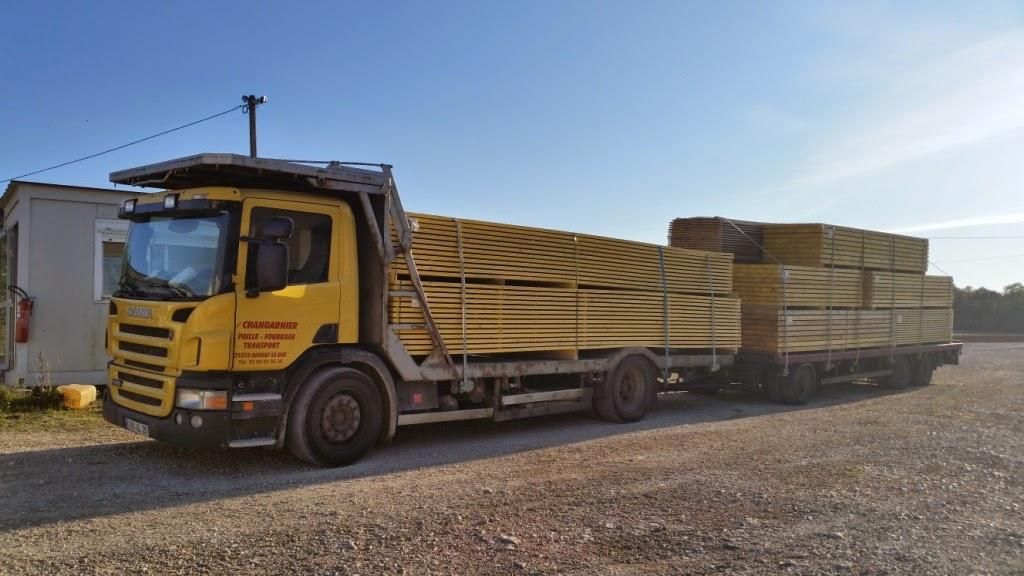 Transport de planches de bois