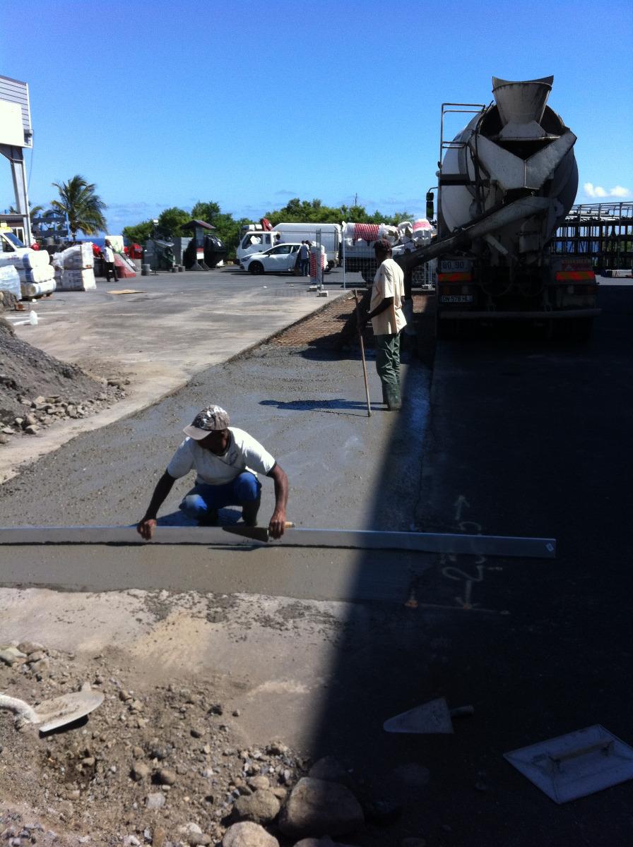 Réalisation de socle en béton