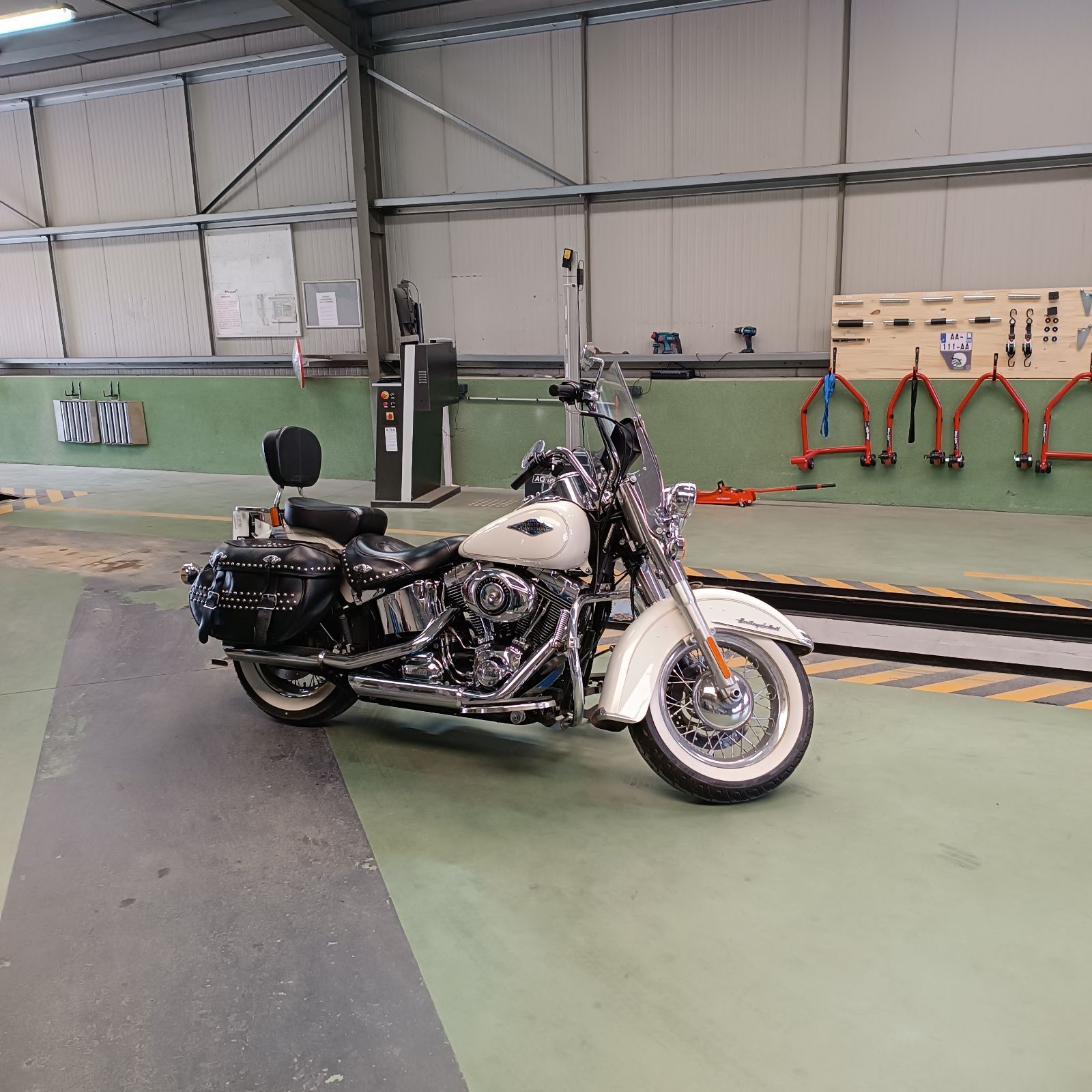 Moto en phase de contrôle