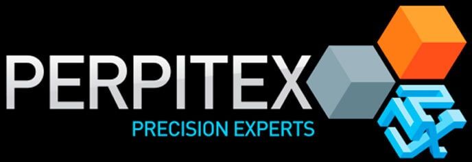 Logotipo da Perpitex Precision Experts em um fundo preto