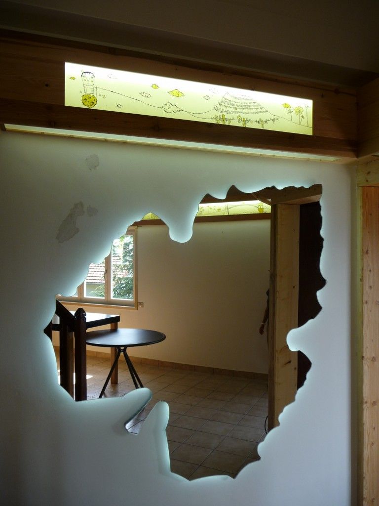 Miroir en forme de feuille