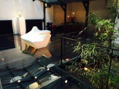 Dalle au sol en verre