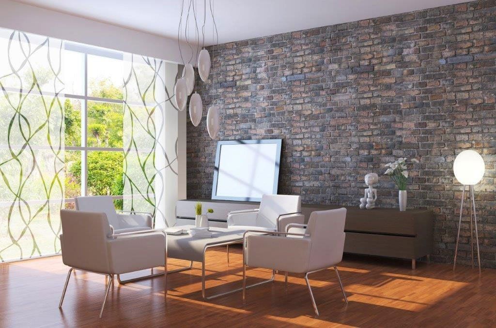 Panneau japonais dans un salon moderne