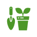 Icon Topfpflanze und Schaufel, Karl Müller Garten- und Landschaftsbau