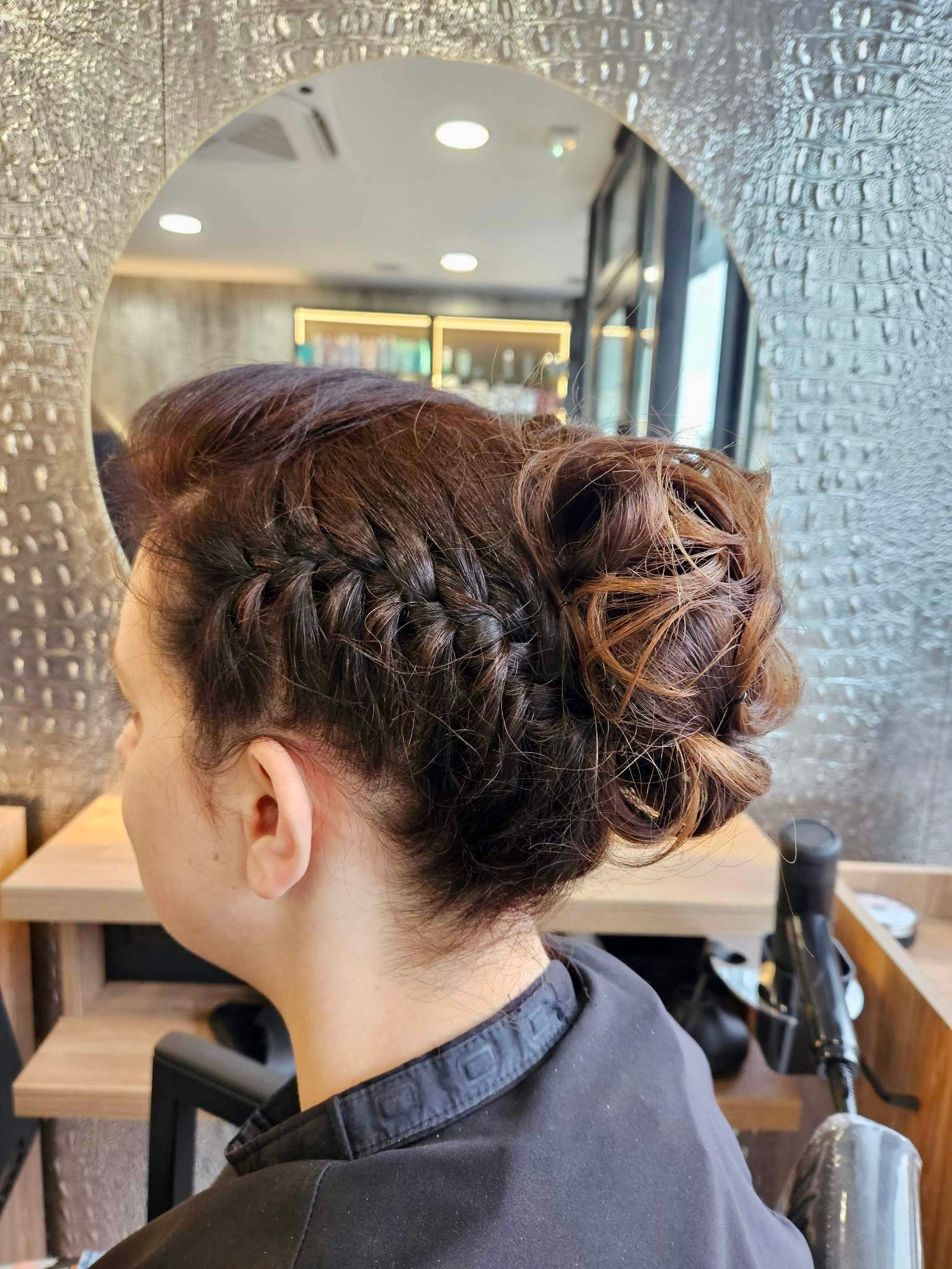 Coiffure de mariage avec tresse