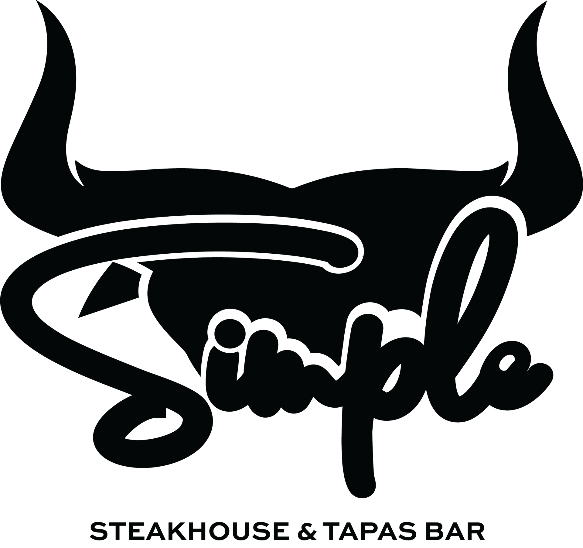 Schwarzes, einfaches Logo mit Stiersilhouette oben, „Steakhouse & Tapas Bar“ unten.