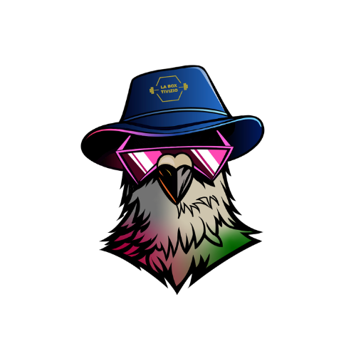 Illustration stylisée d'un oiseau portant un fedora bleu orné d'un emblème doré