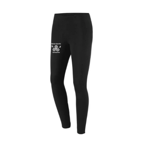 Leggings de sport noirs isolés sur fond blanc