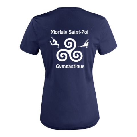 T-shirt bleu marine avec l'inscription « PRENOM » imprimée en blanc sur la poitrine