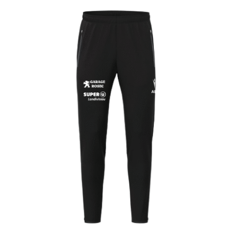 Pantalon de jogging noir de sport avec logos blancs sur les cuisses