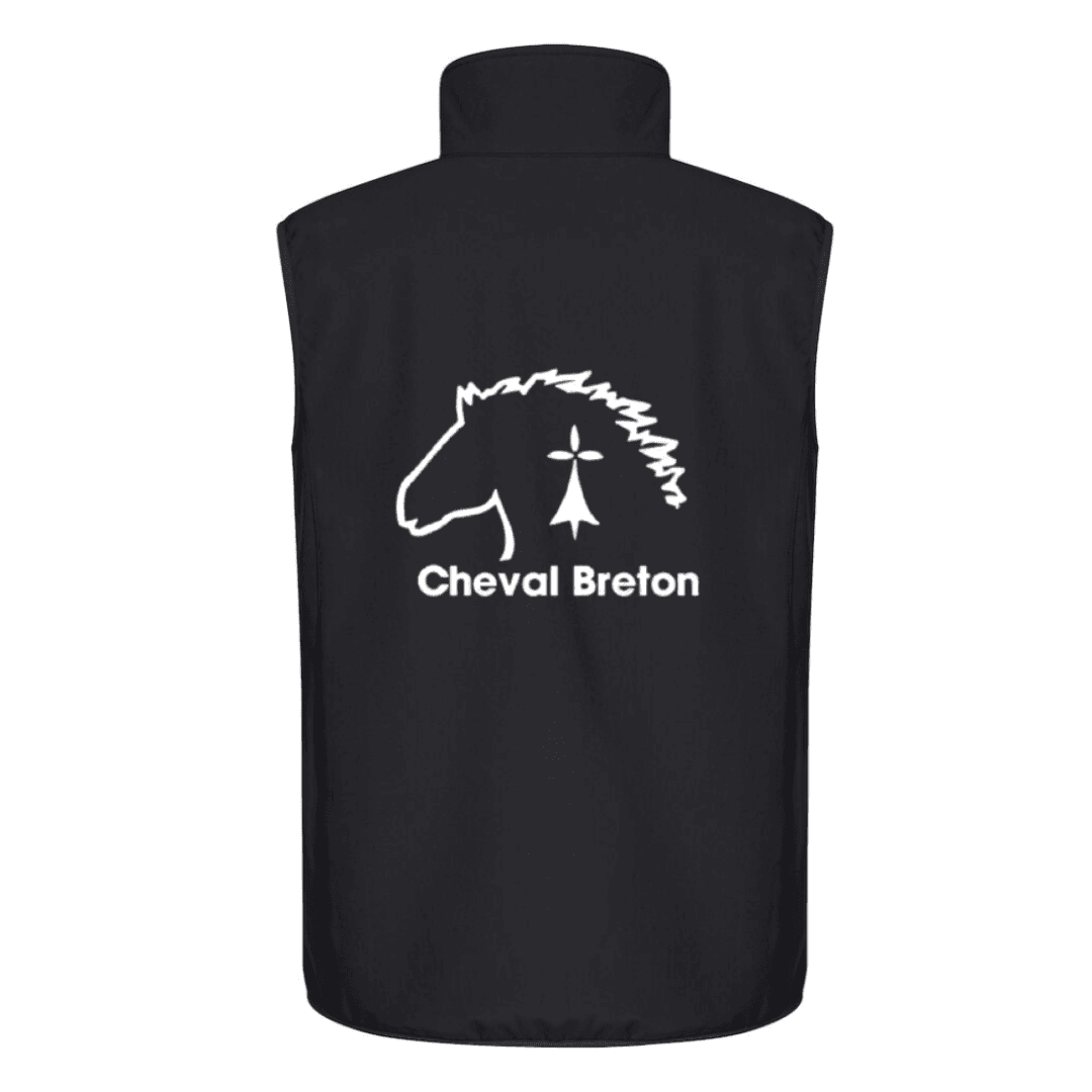 Gilet noir sans manches à fermeture éclair avec un petit écusson drapeau américain sur la poitrine