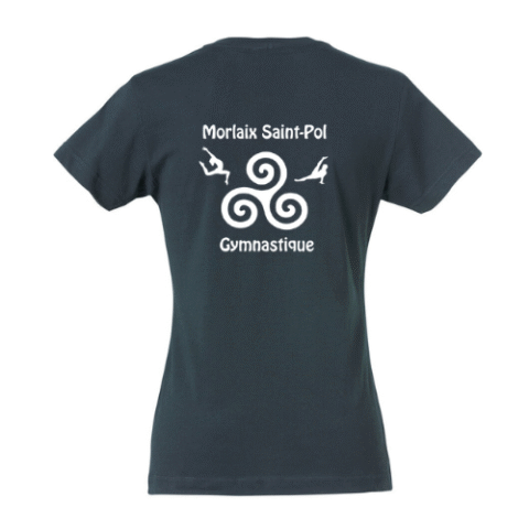T-shirt noir avec l'inscription « PRENOM » imprimée sur la poitrine.
