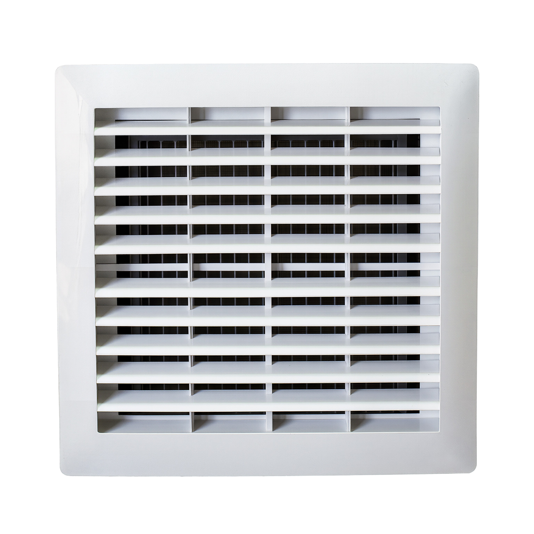 Grille d'aération murale de VMC.