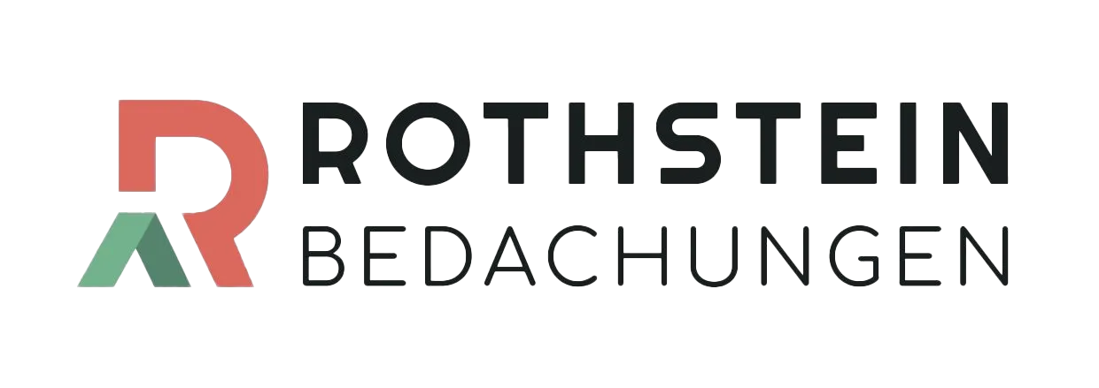 Auf weißem Hintergrund ist ein Logo von Rothstein Bedachungen abgebildet.