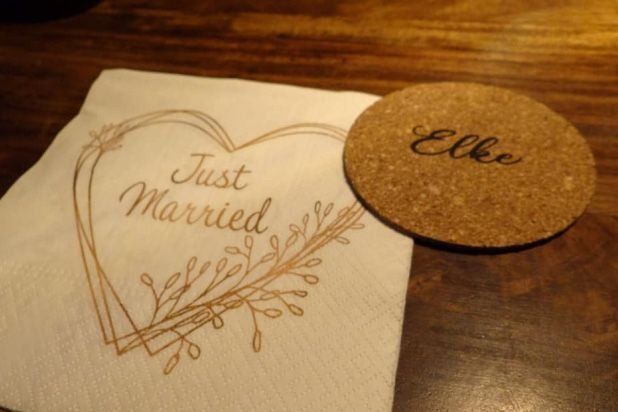 Bedrucktes Textilstück vom Flock-Druck-Service Feustel