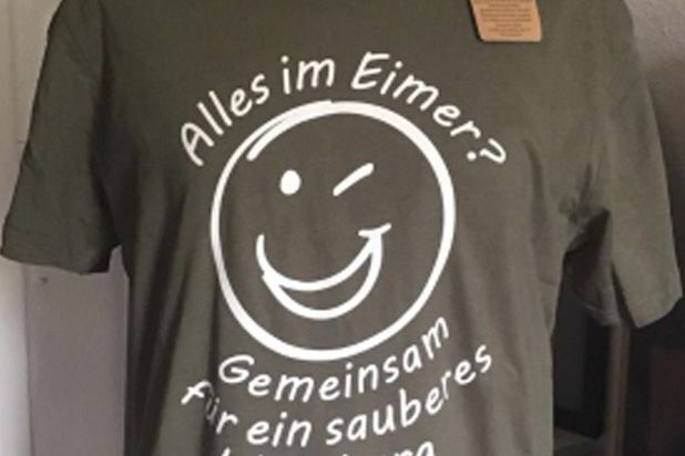 Bedrucktes T-Shirt vom Flock-Druck-Service Feustel