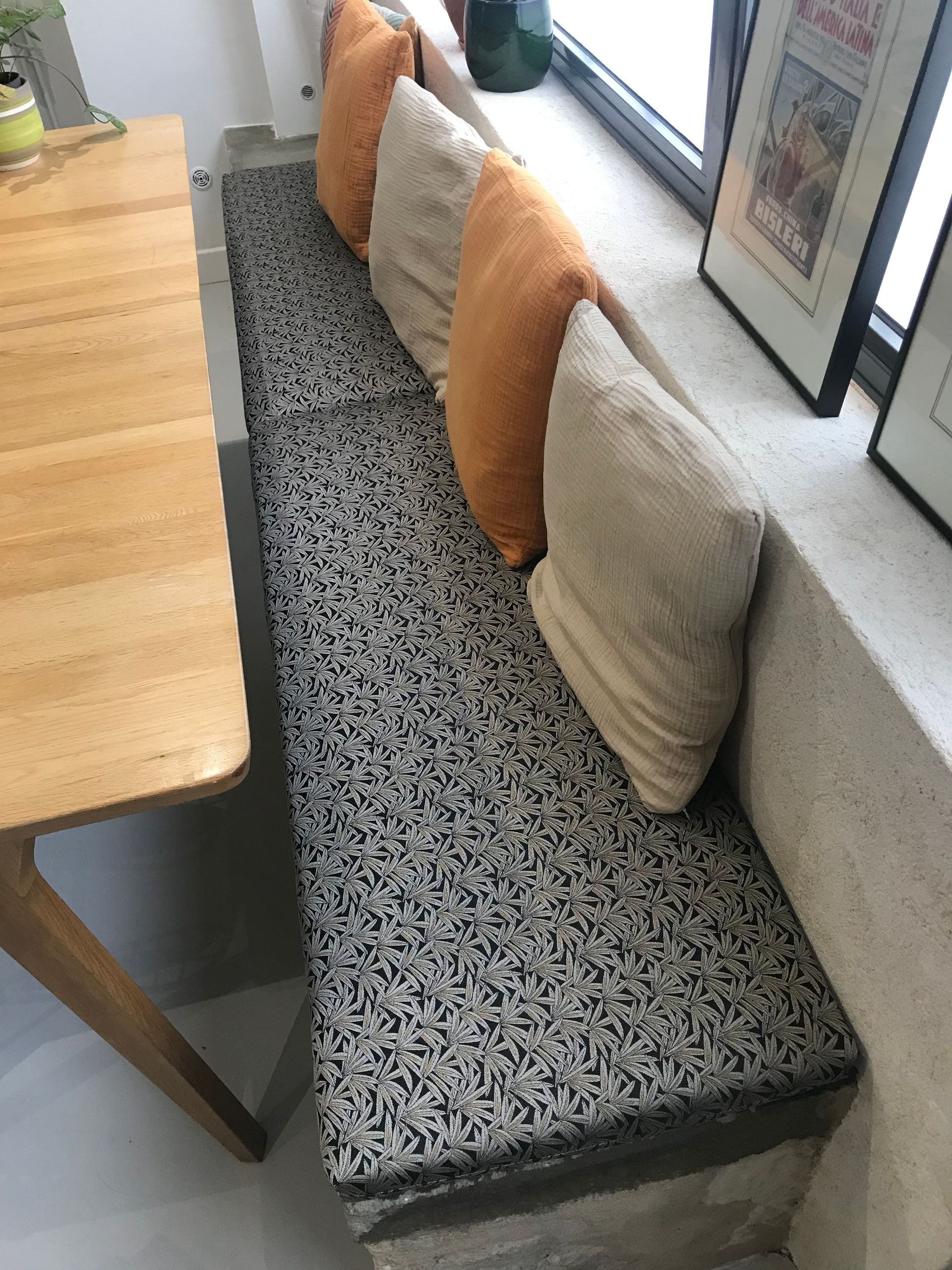 Banquette et coussins