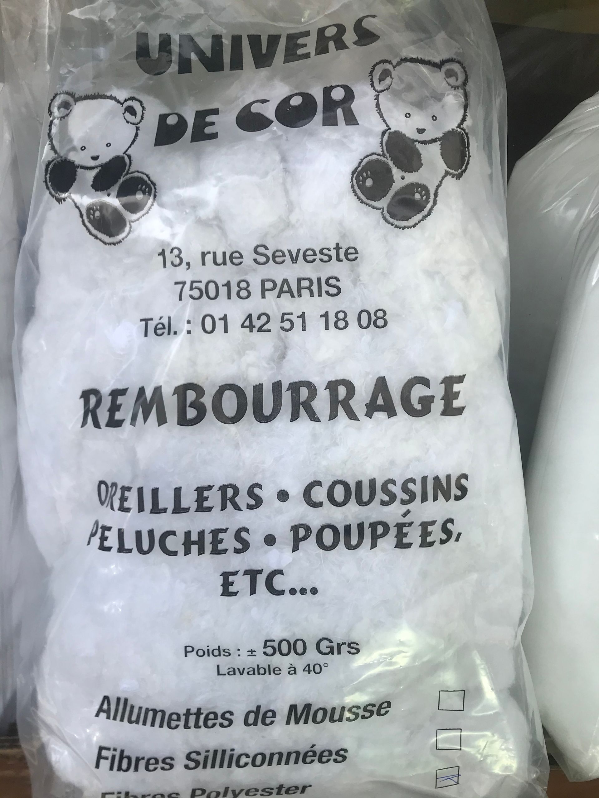 Sac de rembourrage