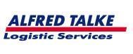 Das Logo von Alfred Talke Logistic Services ist blau und rot.