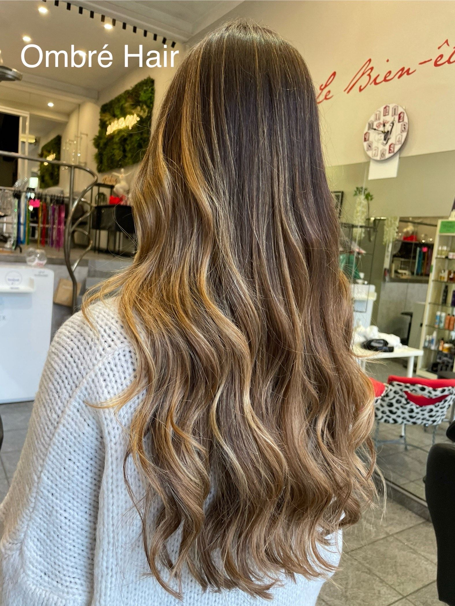 Ombré hair sur cheveux ondulés
