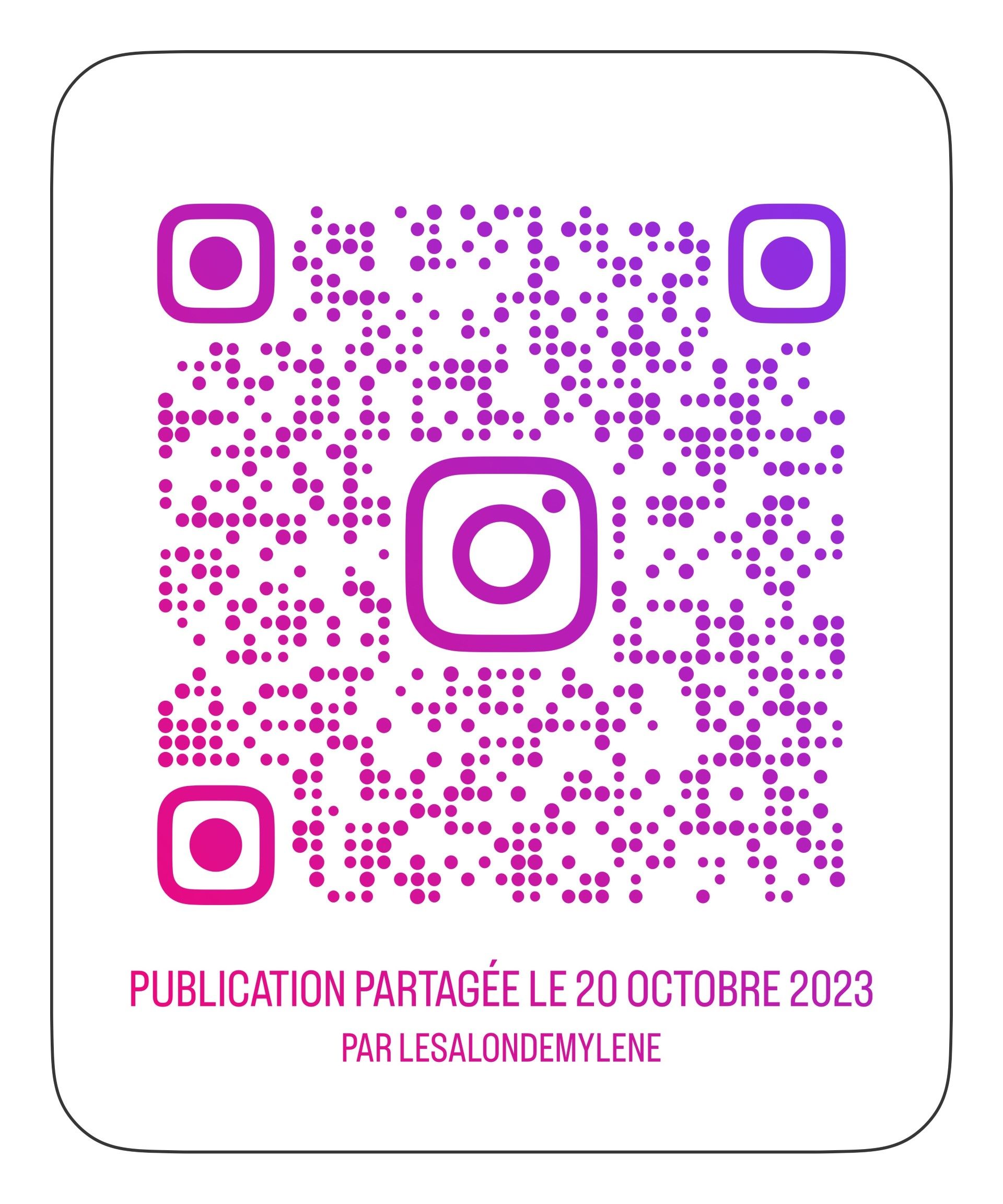 QR code d'une publication partagée