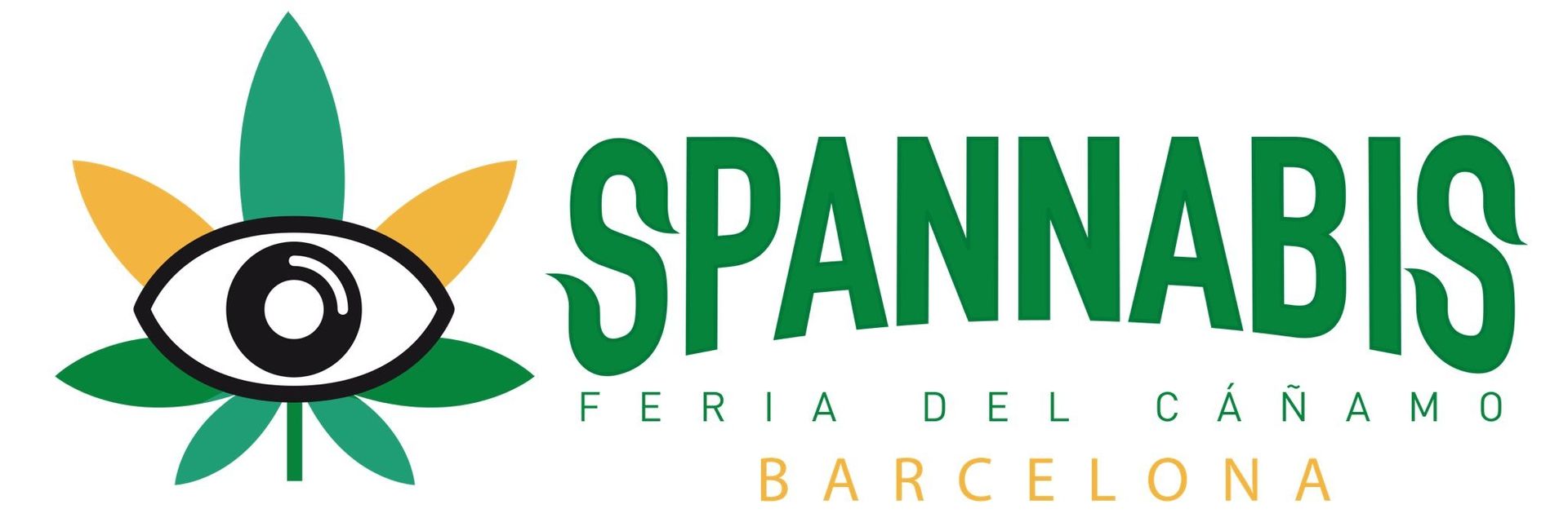 Un logotipo verde y amarillo para Spannabis Barcelona