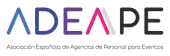 The logo for the adeape association espanola de agencias de personal para eventos