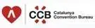Un logotipo para el Catalunya Convention Bureau con un corazón en el centro.