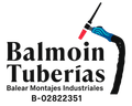 Logotipo de Balmo&iacute;n Tuber&iacute;as con texto negro y gr&aacute;fico de una herramienta para tuber&iacute;as azul.