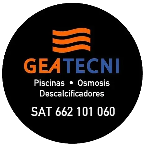 El logotipo de los descalcificadores de agua por ósmosis para piscinas Geatecni