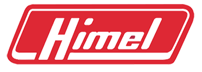 Un logotipo de Himel rojo y blanco sobre un fondo blanco.