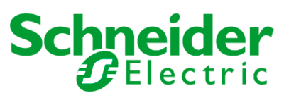El logotipo de Schneider Electric es verde y blanco sobre un fondo blanco.