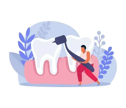 Un hombre se cepilla los dientes con un cepillo de dientes.