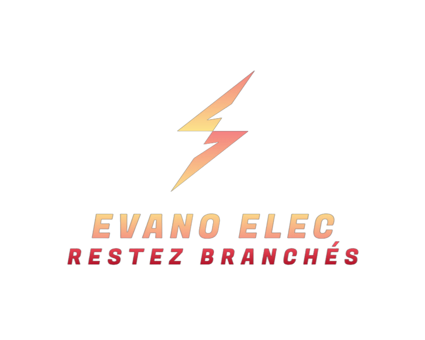 Un logo pour evano elec avec un éclair dessus