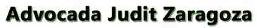 El texto del logotipo dice &ldquo;Advocada Judit Zaragoza&rdquo; en letras negras y verdes en negrita.