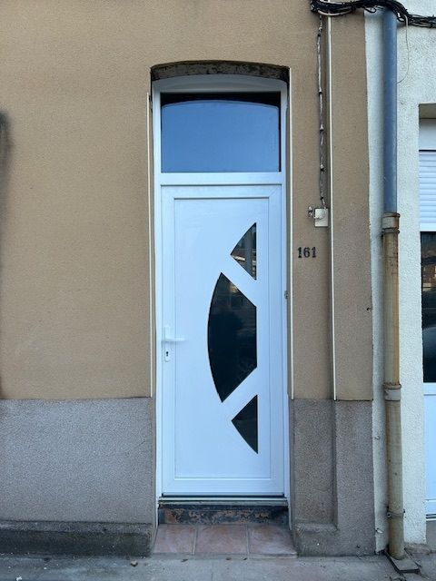 Porte entrée vitrée PVC imposte