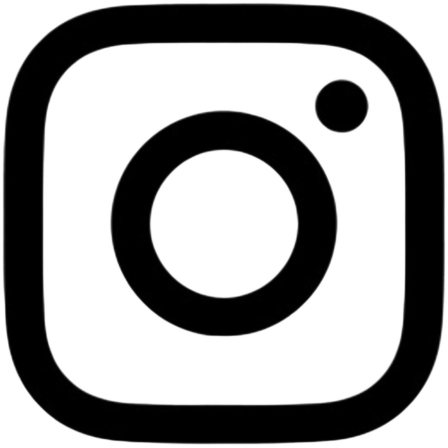 Un logotipo de Instagram en blanco y negro con un círculo en el medio.