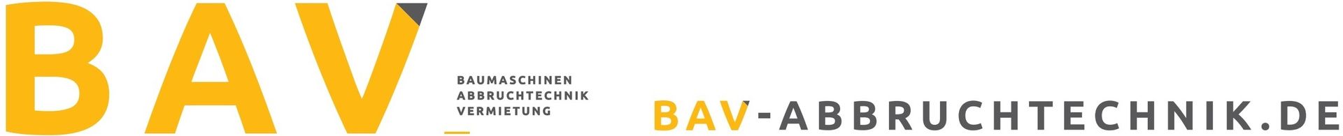 Ein gelb-weißes Logo für bay abbruchtechnik.de