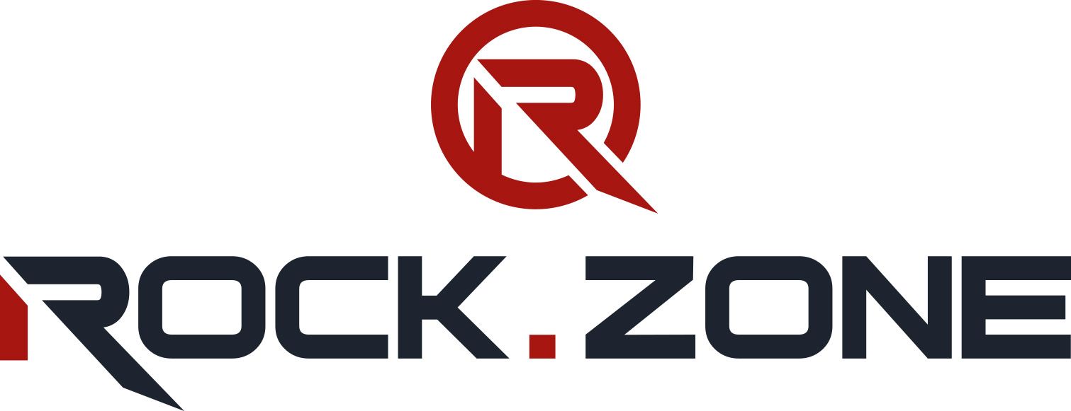 Ein Logo für Rock Zone mit einem roten R in einem Kreis.
