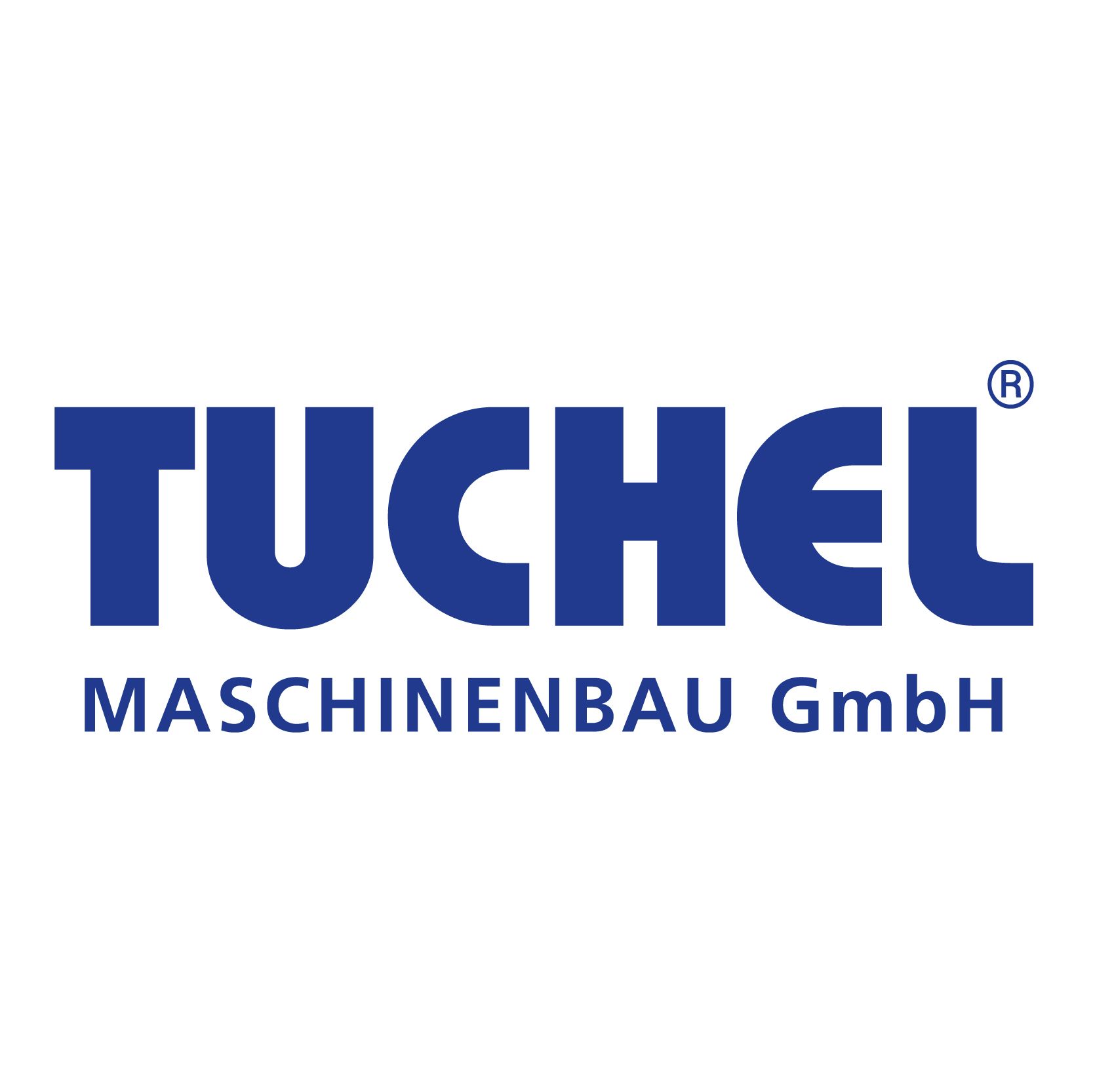 A blue and white logo for tuchel maschinenbau gmbh