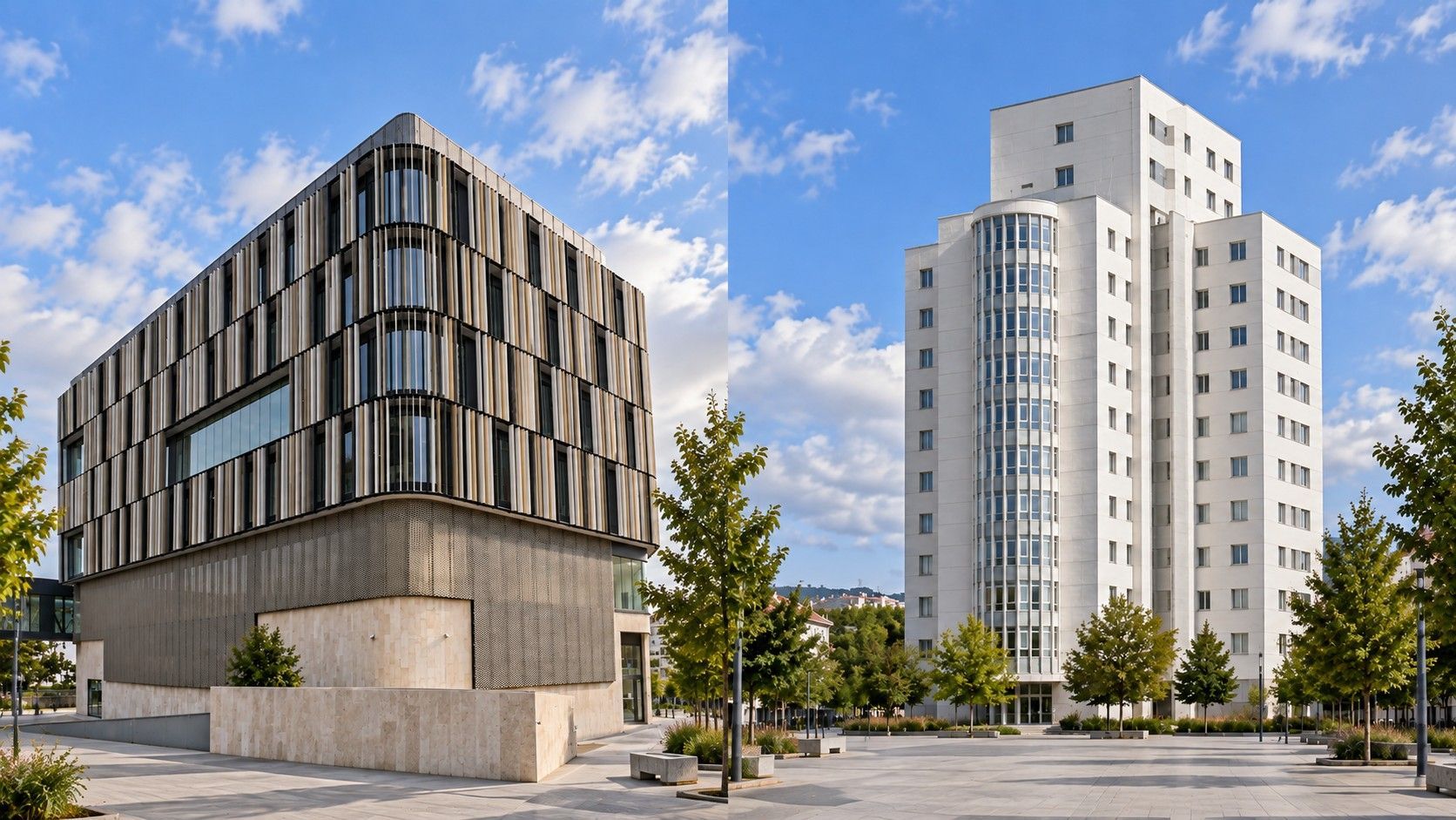 Edificios de la Ciudad de la Justicia de Vigo y Pontevedra